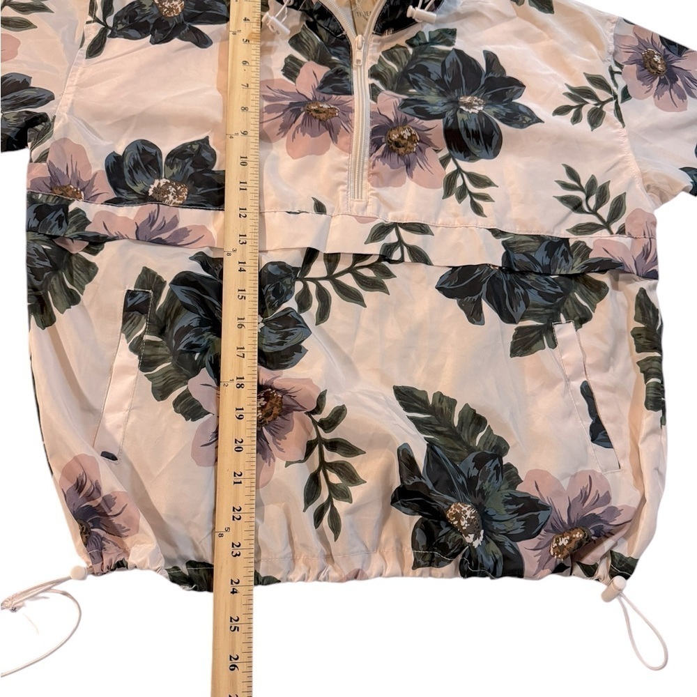 NWT Thread Supply Womens Floral Purple Half Zip Hooded Pullover Jacket Size M - Picture 6 of 10